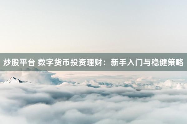 炒股平台 数字货币投资理财：新手入门与稳健策略