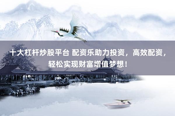 十大杠杆炒股平台 配资乐助力投资，高效配资，轻松实现财富增值梦想！