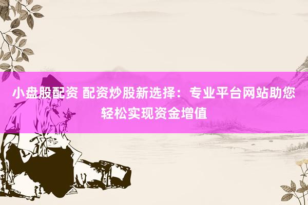小盘股配资 配资炒股新选择：专业平台网站助您轻松实现资金增值