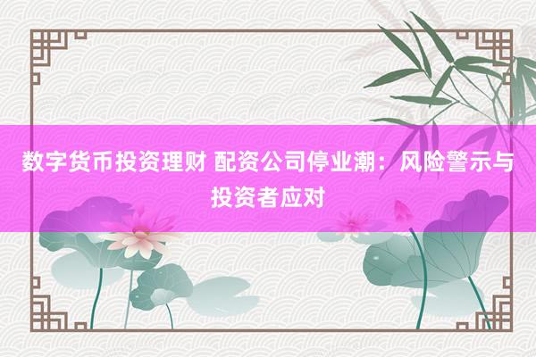 数字货币投资理财 配资公司停业潮：风险警示与投资者应对