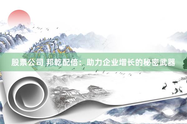 股票公司 邦乾配倍:助力企业增长的秘密武器