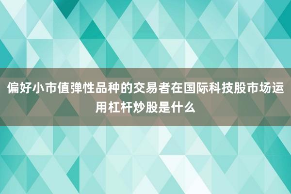 偏好小市值弹性品种的交易者在国际科技股市场运用杠杆炒股是什么