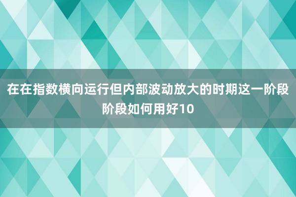 在在指数横向运行但内部波动放大的时期这一阶段阶段如何用好10